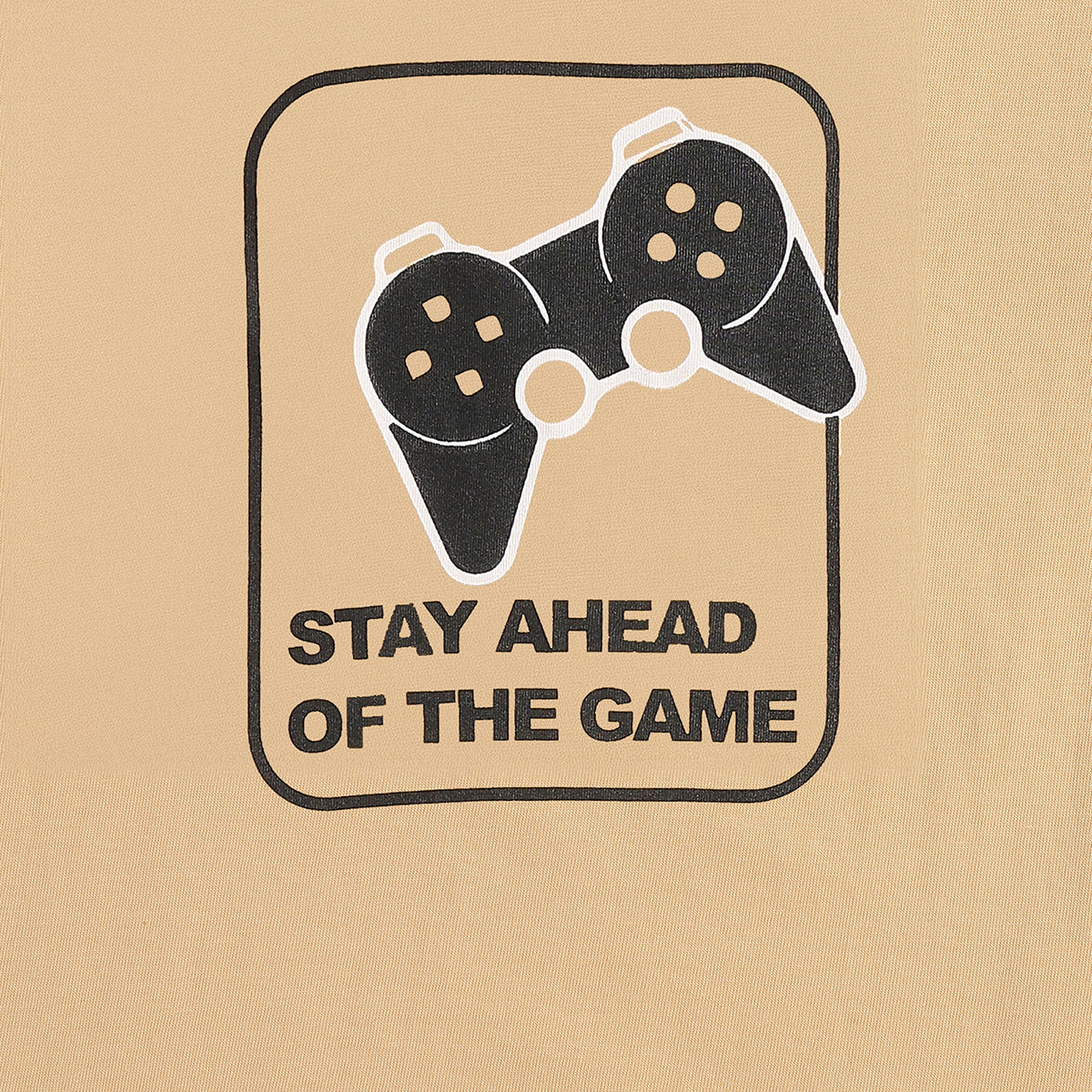 Baby Boys Beige Gaming Graphic T-Shirt Regular Fit Casual Kids T-Shirt