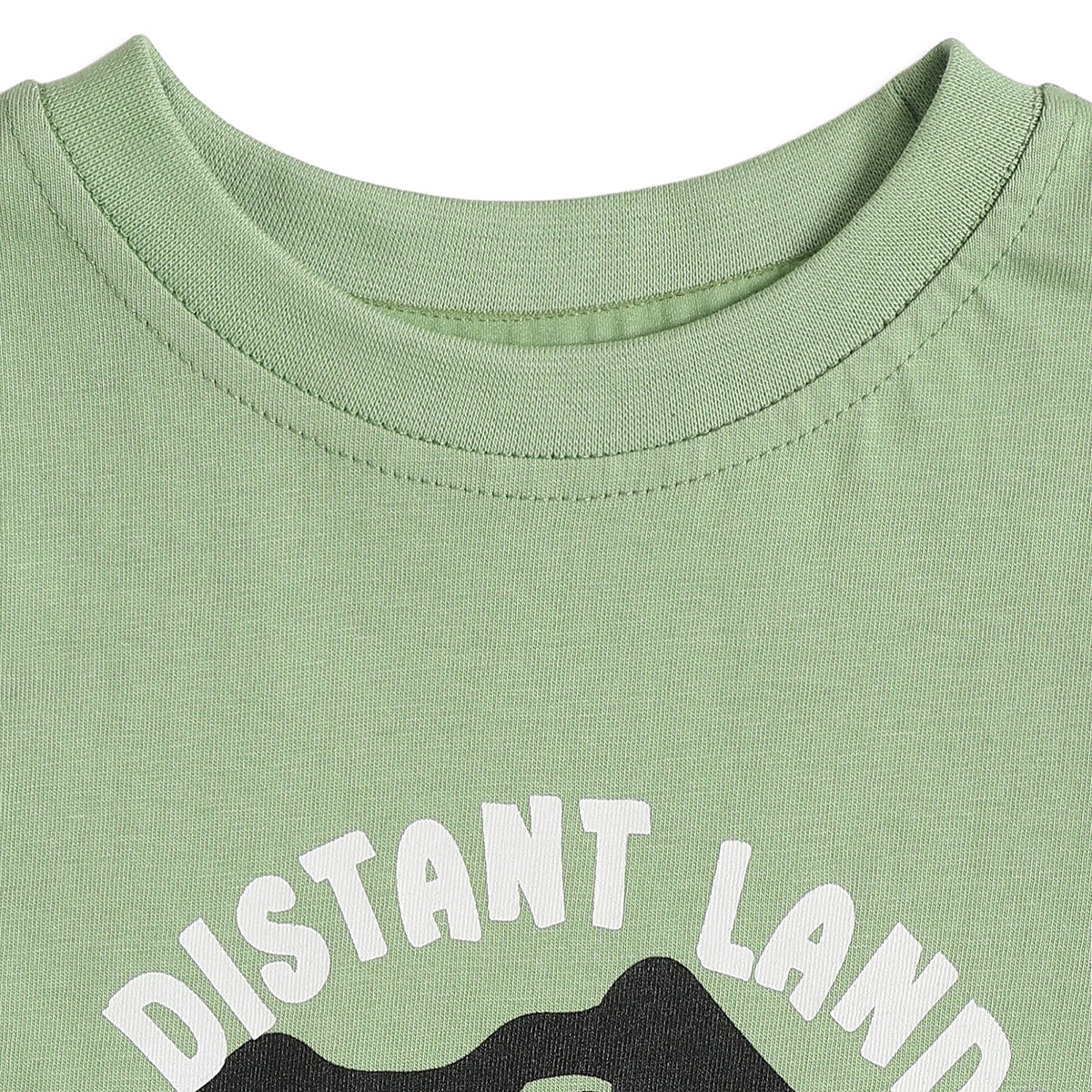 Baby Boys Green Graphic Print T-Shirt Regular Fit Casual Kids T-Shirt