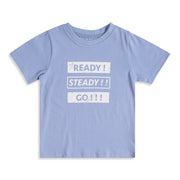 Baby Boys Blue Typography Print T-Shirt Regular Fit Casual Kids T-Shirt