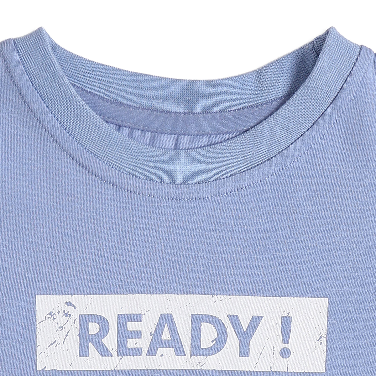 Baby Boys Blue Typography Print T-Shirt Regular Fit Casual Kids T-Shirt