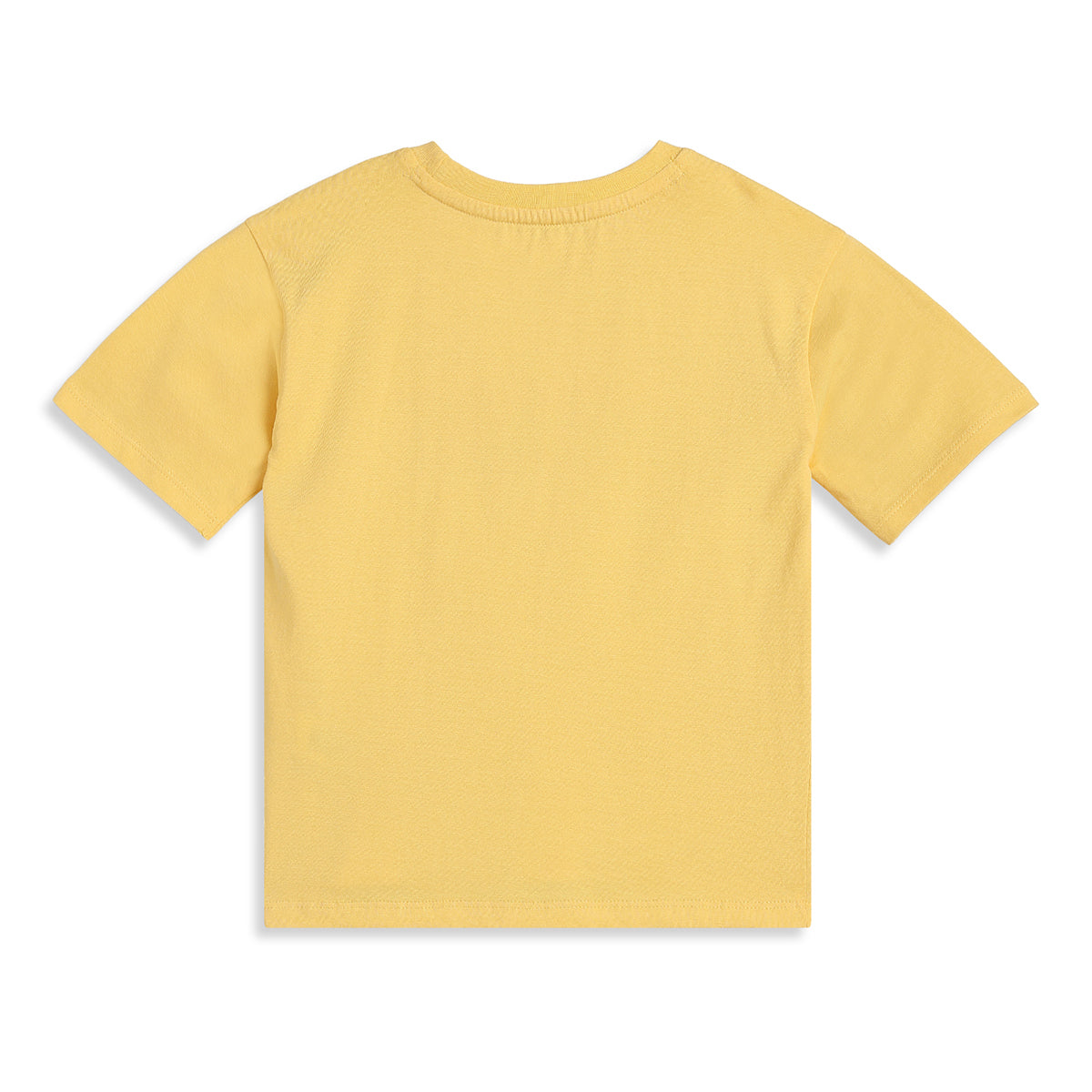 Baby Boys Yellow Cotton Printed T-Shirt Regular Fit Casual Wear