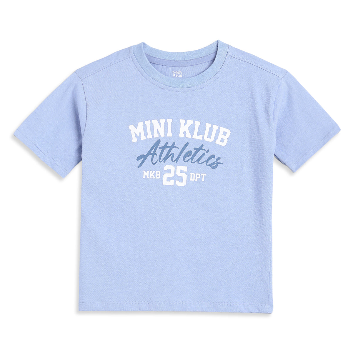 Baby Boys Blue Cotton Printed T-Shirt Regular Fit Casual Wear
