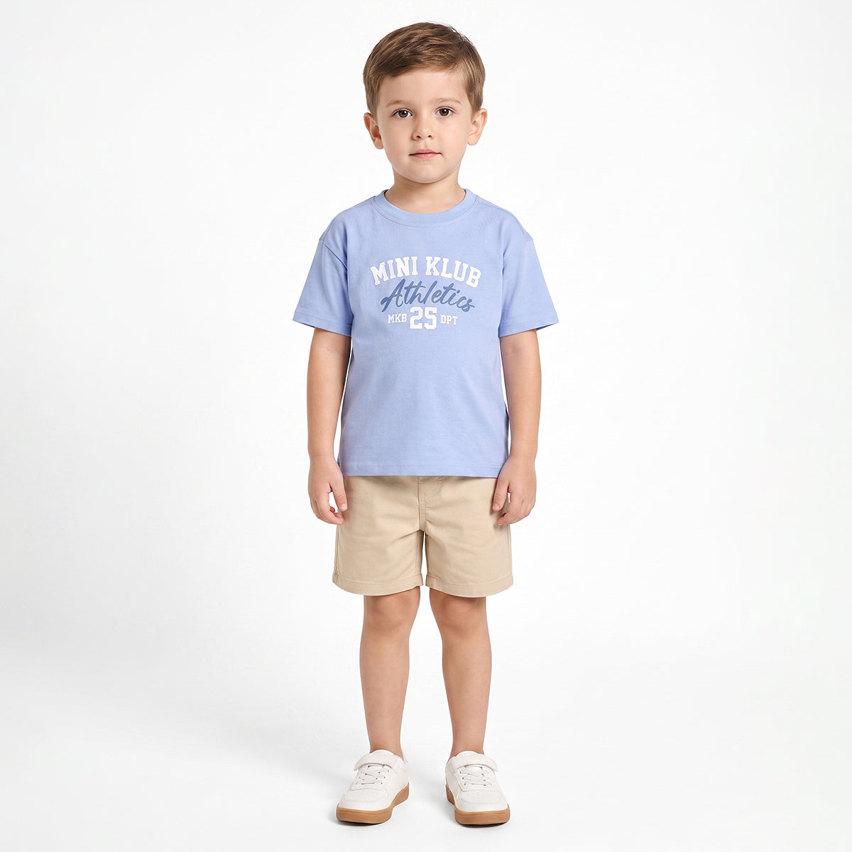 Baby Boys Blue Cotton Printed T-Shirt Regular Fit Casual Wear