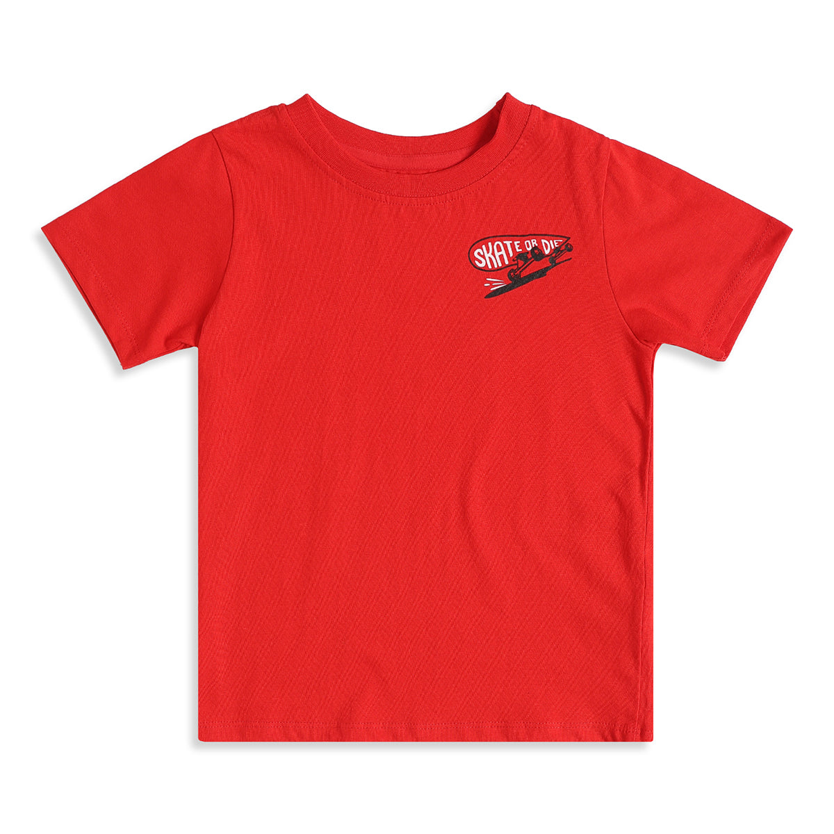 Baby Boys Red Skate Graphic Print T-Shirt Regular Fit Casual Kids T-Shirt