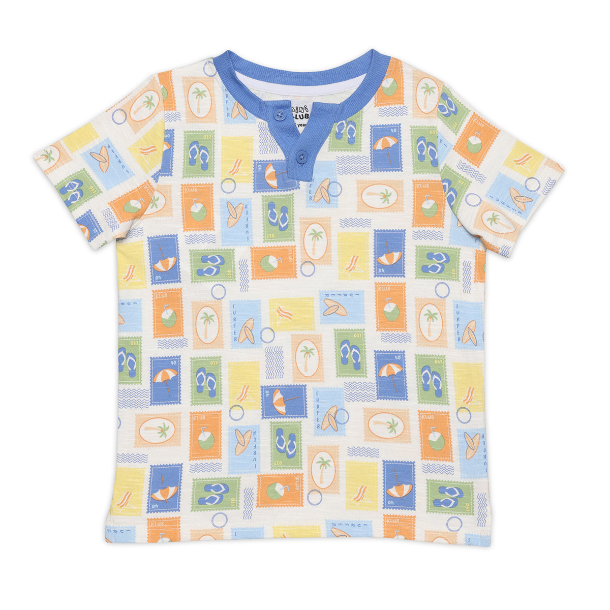 Baby Boys Beach Theme Printed T-Shirt, Multicolour