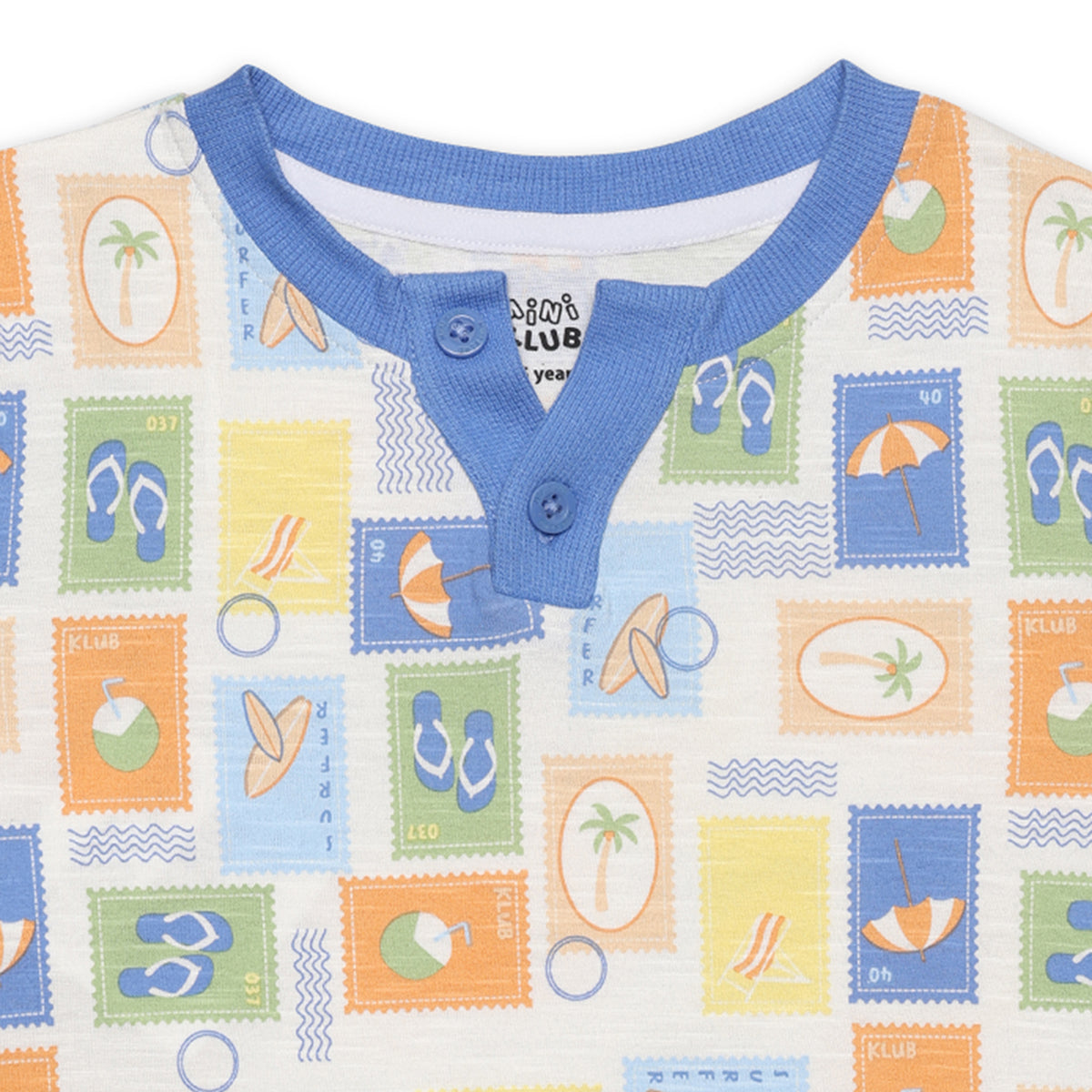 Baby Boys Beach Theme Printed T-Shirt, Multicolour
