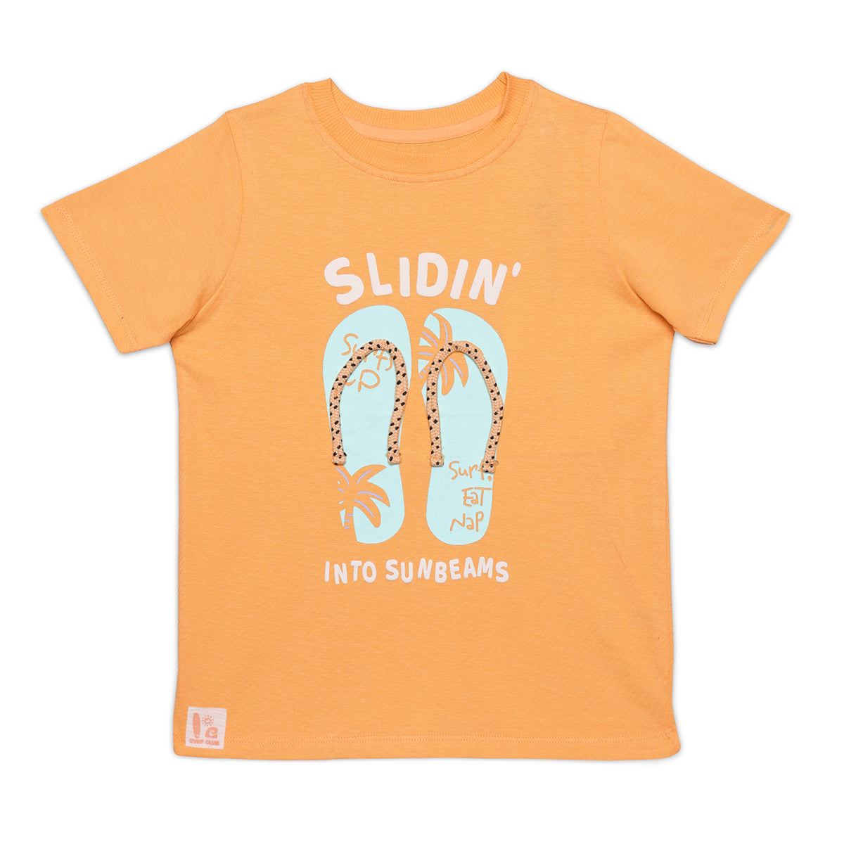 Baby Boys Text Printed T-Shirt, Orange