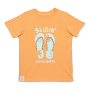 Baby Boys Text Printed T-Shirt, Orange