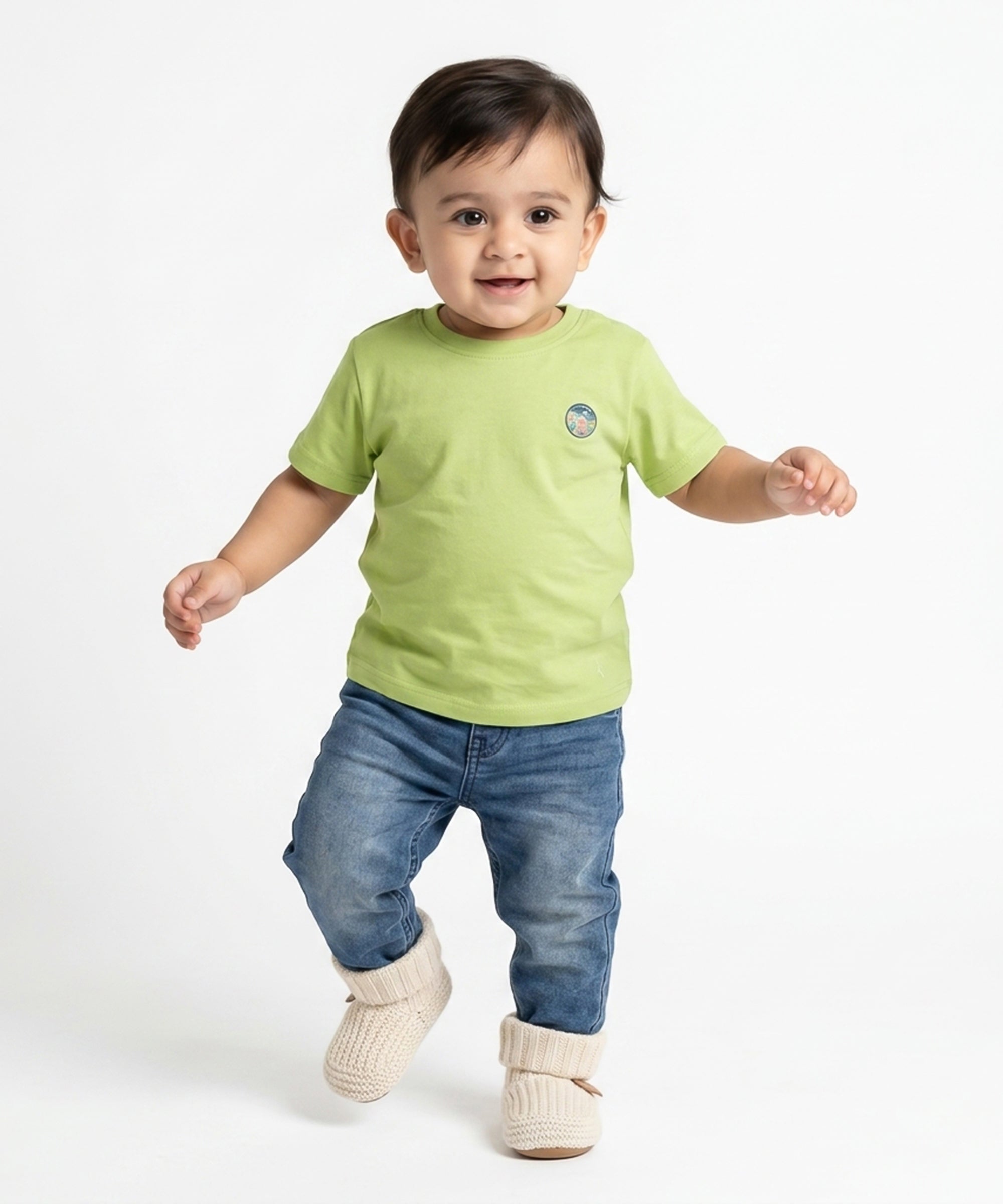Baby Boys Graphic Printed T-Shirt, Green
