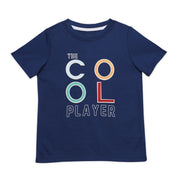 Baby Boys Text Printed T-Shirt, Navy Blue