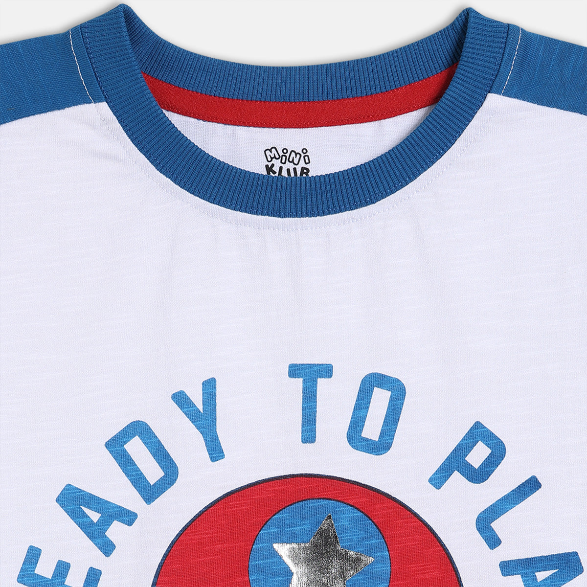 Baby Boys Graphic Print Knit T-Shirt, White & Blue
