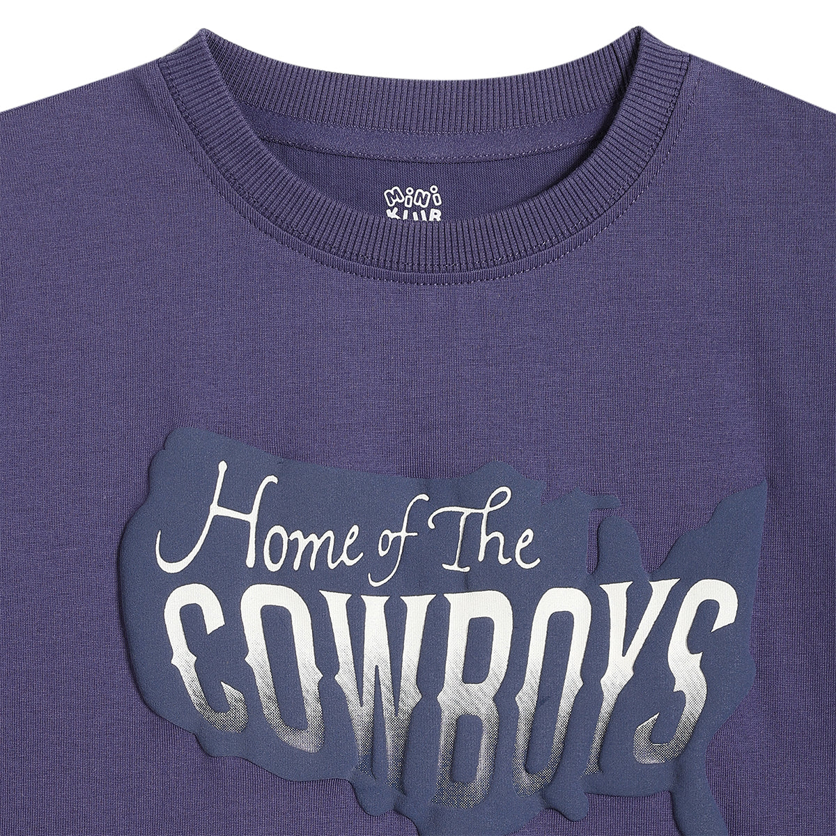 Kids Graphic T-Shirt with Text Print, Purple
