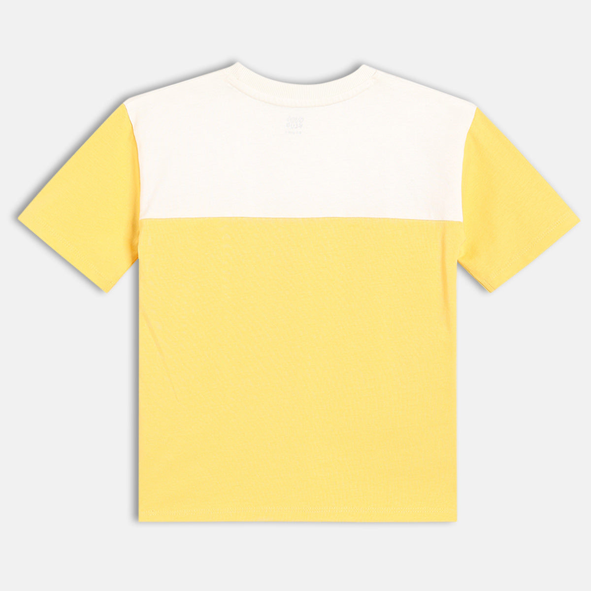 Boys Colourblock Printed T-Shirt, Yellow