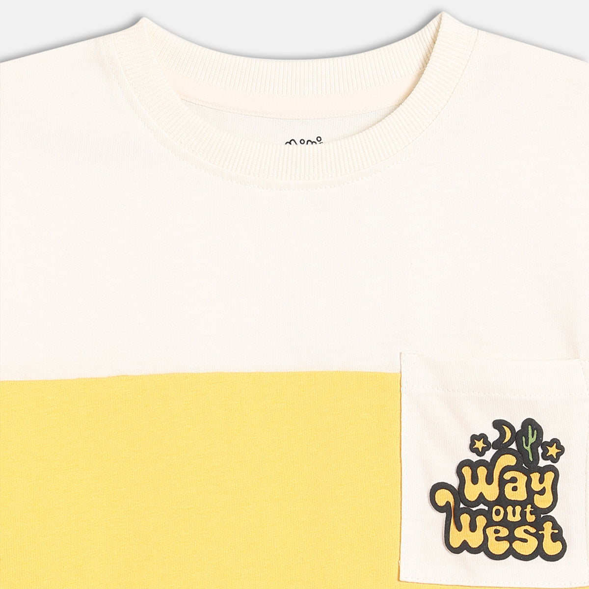 Boys Colourblock Printed T-Shirt, Yellow