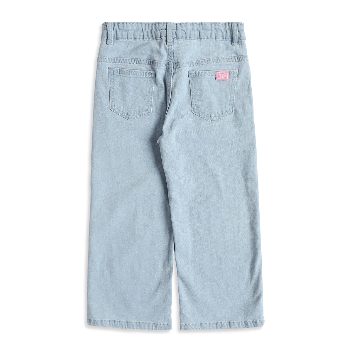 Baby Girls Light Blue Denim Pants Regular Fit Casual Kids Pants