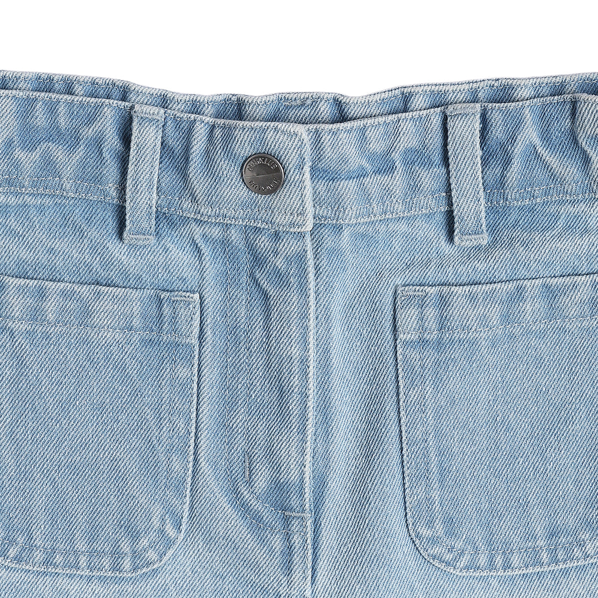 Baby Girls Wide Leg Denim Jeans, Blue