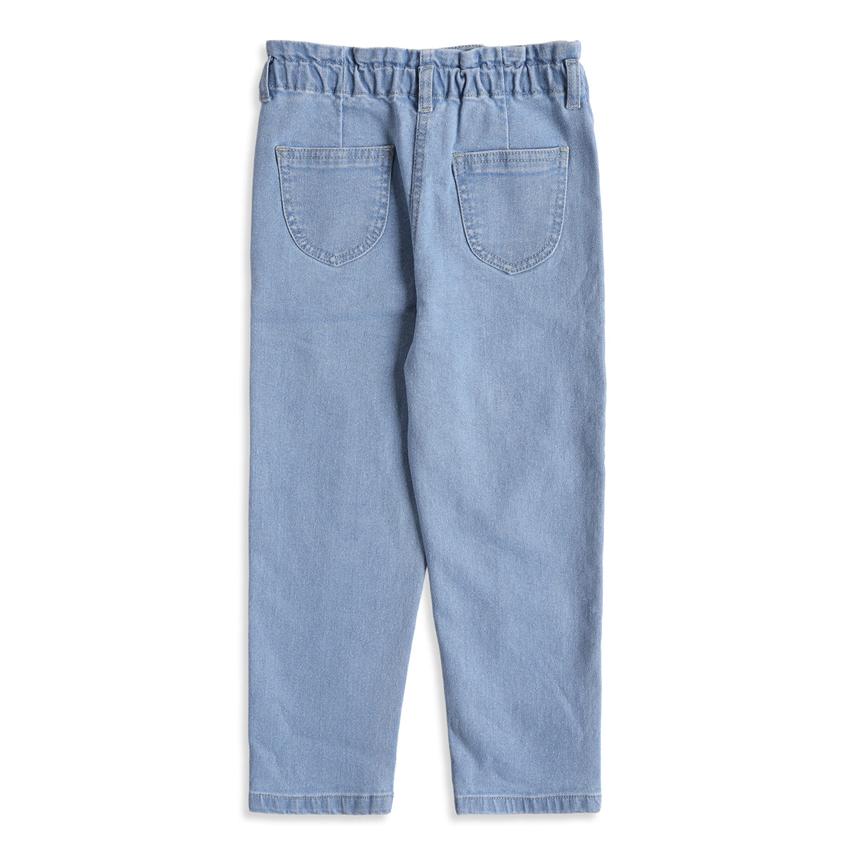 Baby Girls Light Blue Denim Pants Regular Fit Casual Kids Pants