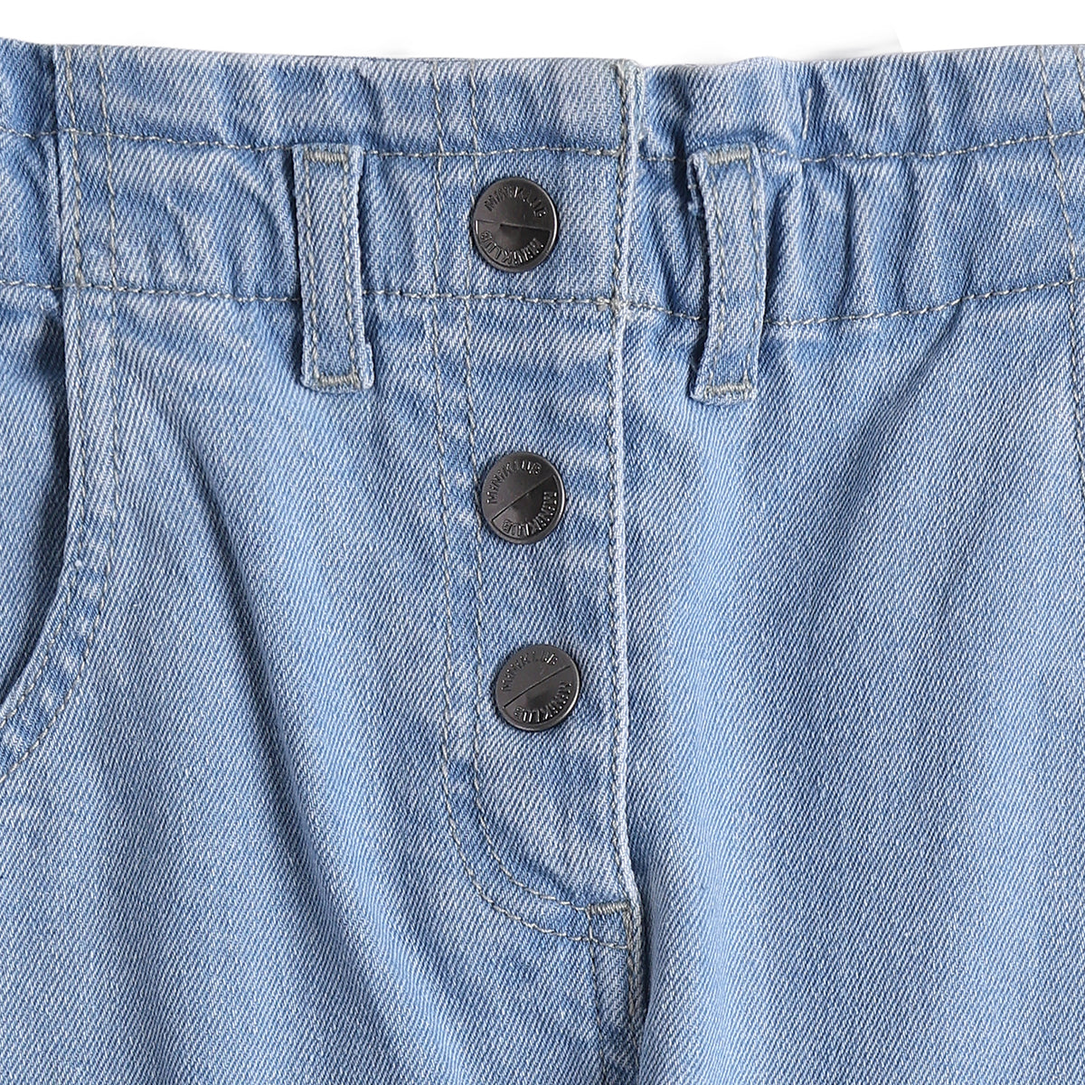 Baby Girls Light Blue Denim Pants Regular Fit Casual Kids Pants