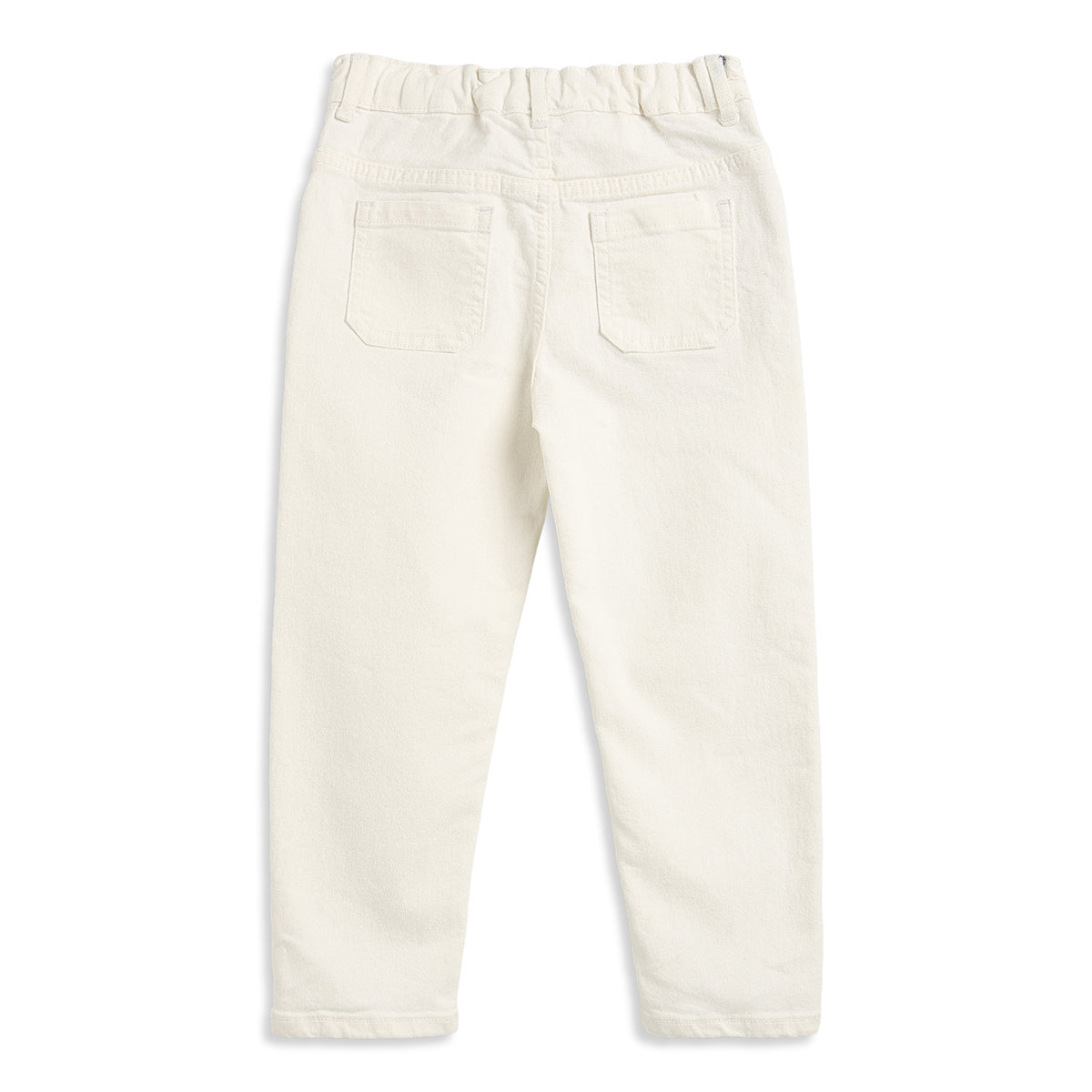 Girls Off White Denim Jeans Regular Fit Casual Kids Jeans