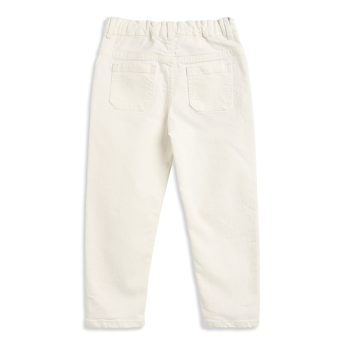 Girls Off White Denim Jeans Regular Fit Casual Kids Jeans