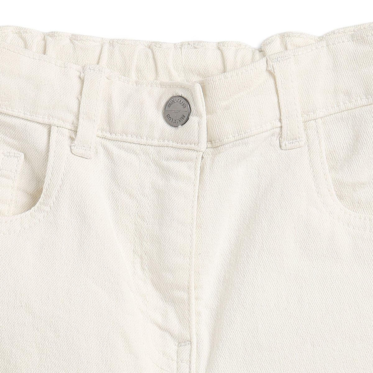 Girls Off White Denim Jeans Regular Fit Casual Kids Jeans
