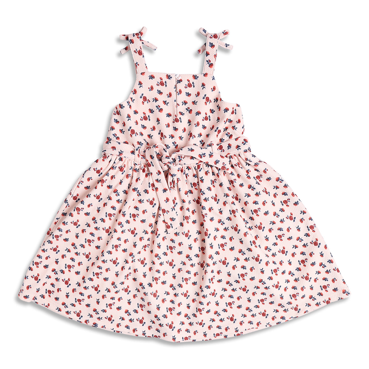 Baby Girls Floral Print Sleeveless Dress, Pink