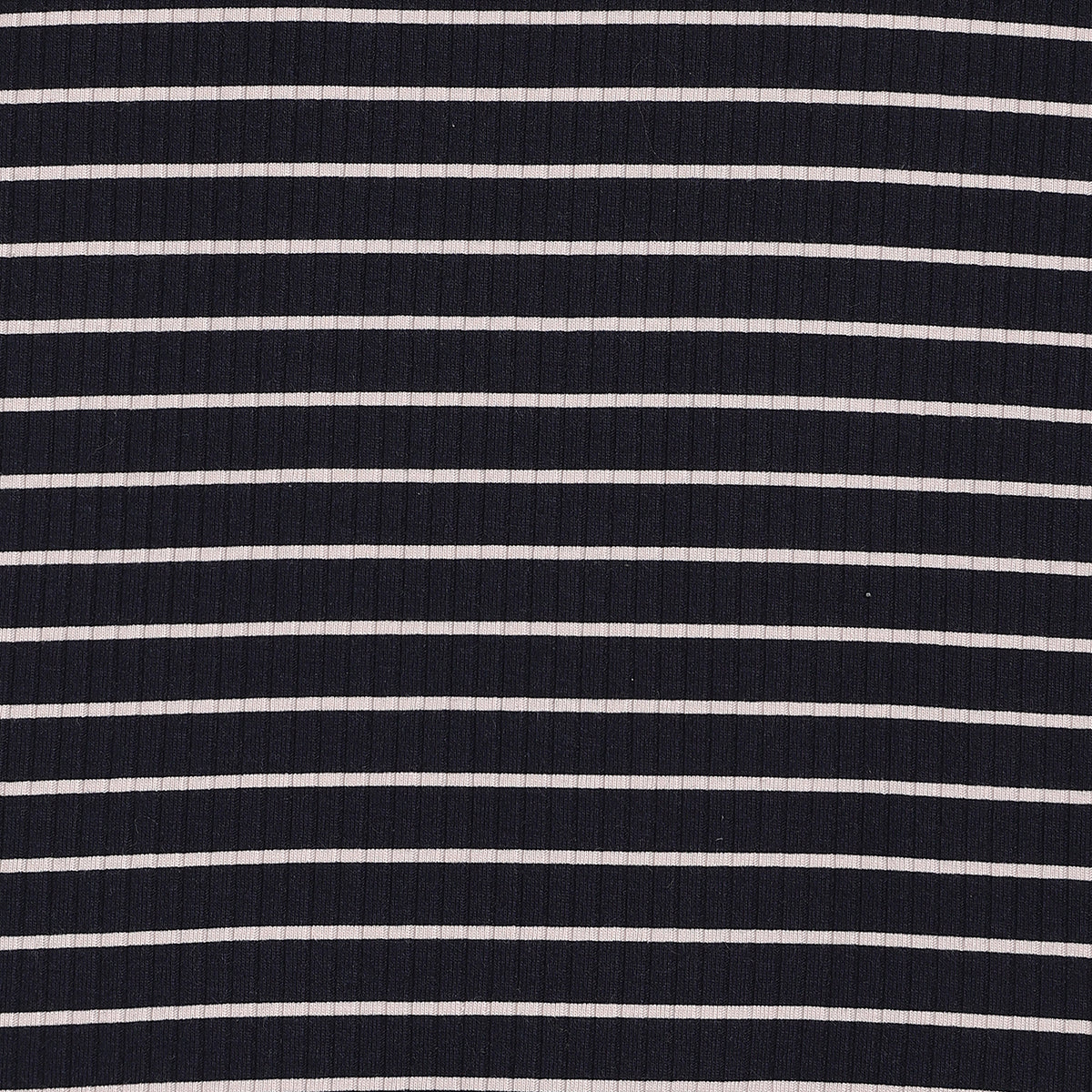 Baby Girls Black And White Cotton Ribbed Striped Peter Pan Collar Sleeveless Top Regular Fit Casual Wear