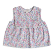 Girls White Cotton Floral Peplum Top Regular Fit Casual Wear