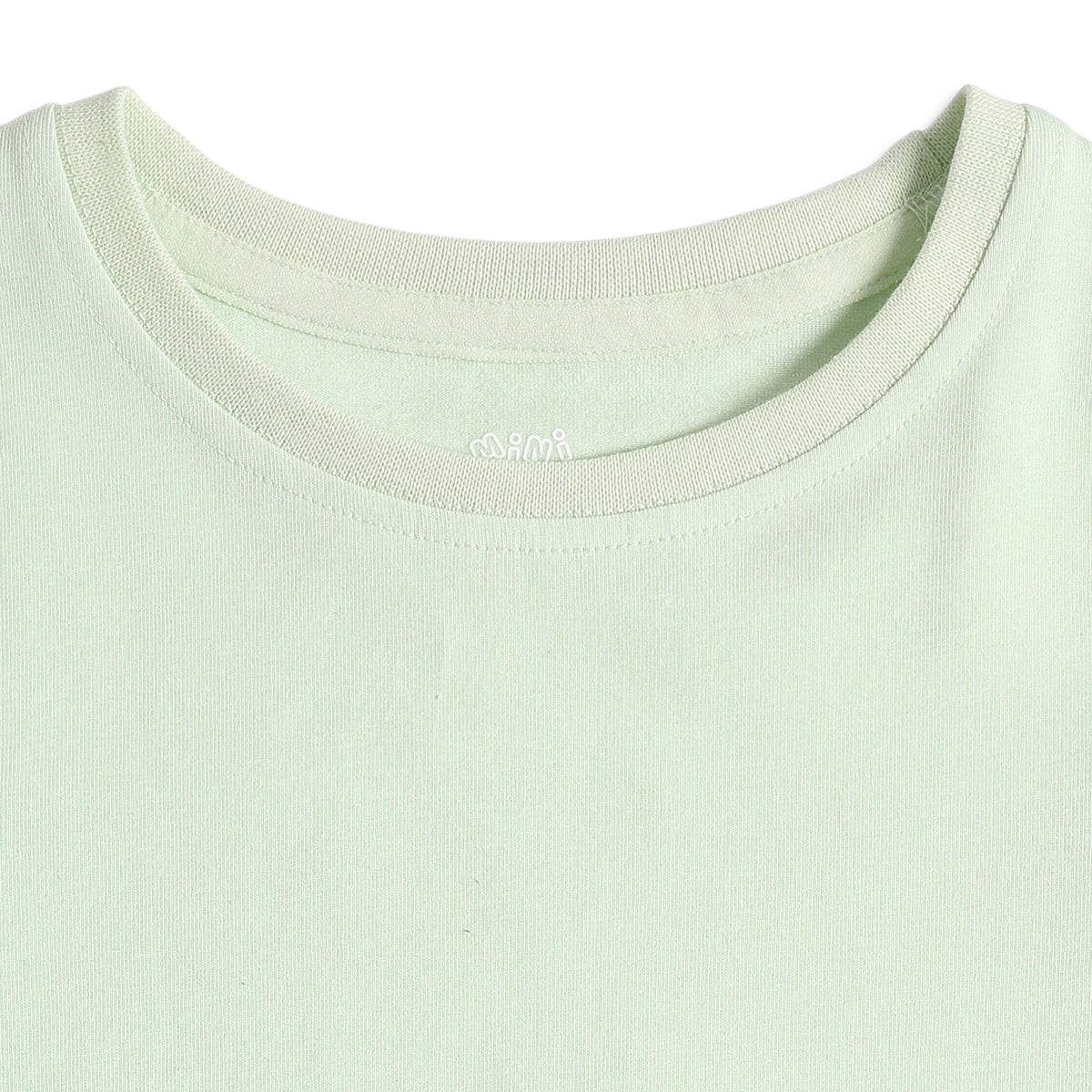Baby Girls Light Green Cotton T-Shirt Regular Fit Casual Kids T-Shirt