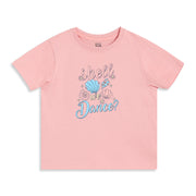 Baby Girls Pink Cotton Printed T-Shirt Regular Fit Casual Wear