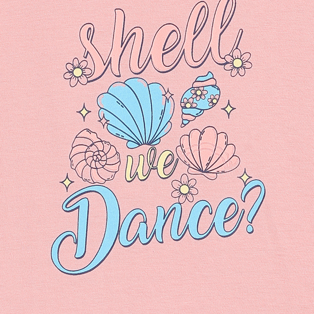 Baby Girls Pink Cotton Printed T-Shirt Regular Fit Casual Wear