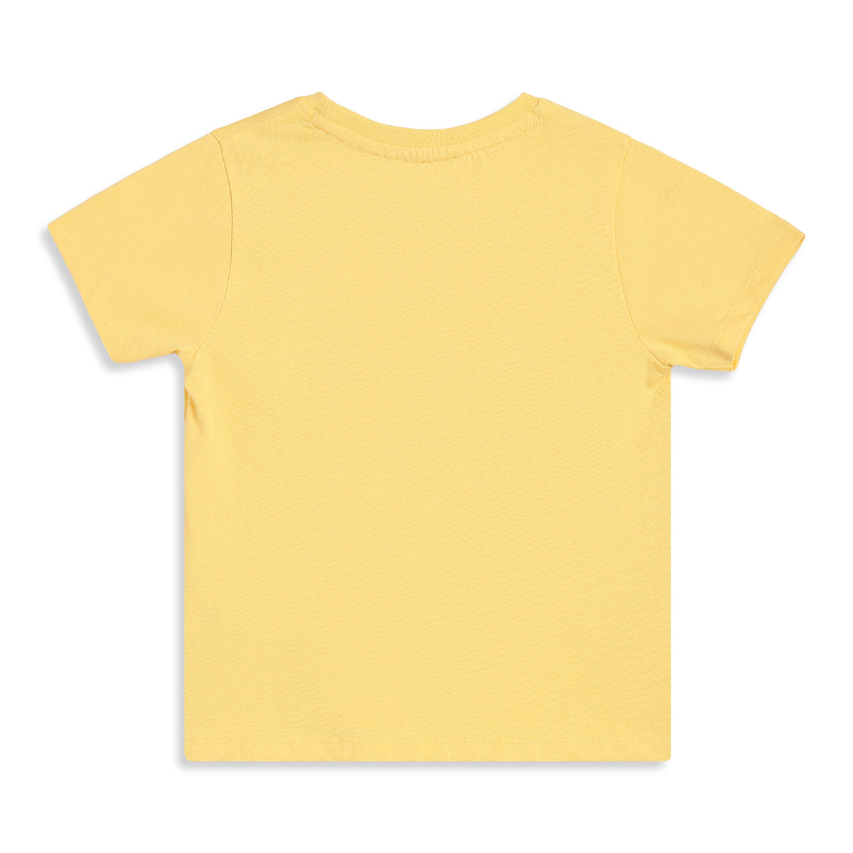 Girls Yellow Cotton Printed T-Shirt Regular Fit Casual Wear