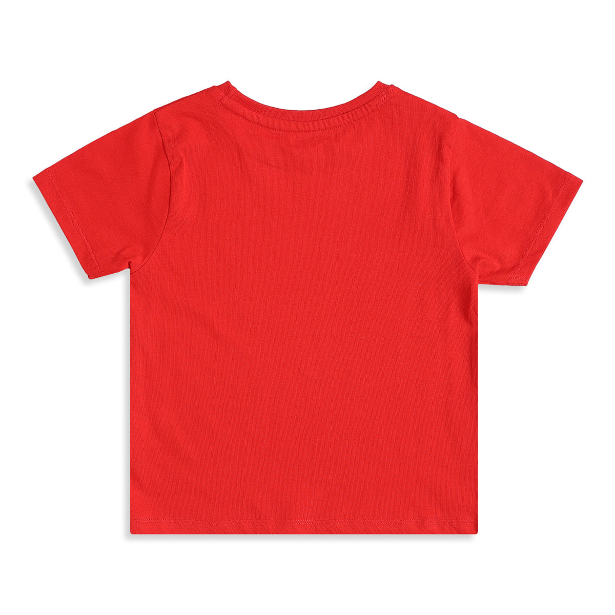 Baby Girls Red Smiley Graphic Print T-Shirt Regular Fit Casual Kids T-Shirt
