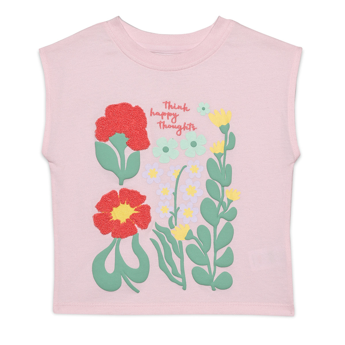 Baby Girls Floral Embroidered Top, Pink