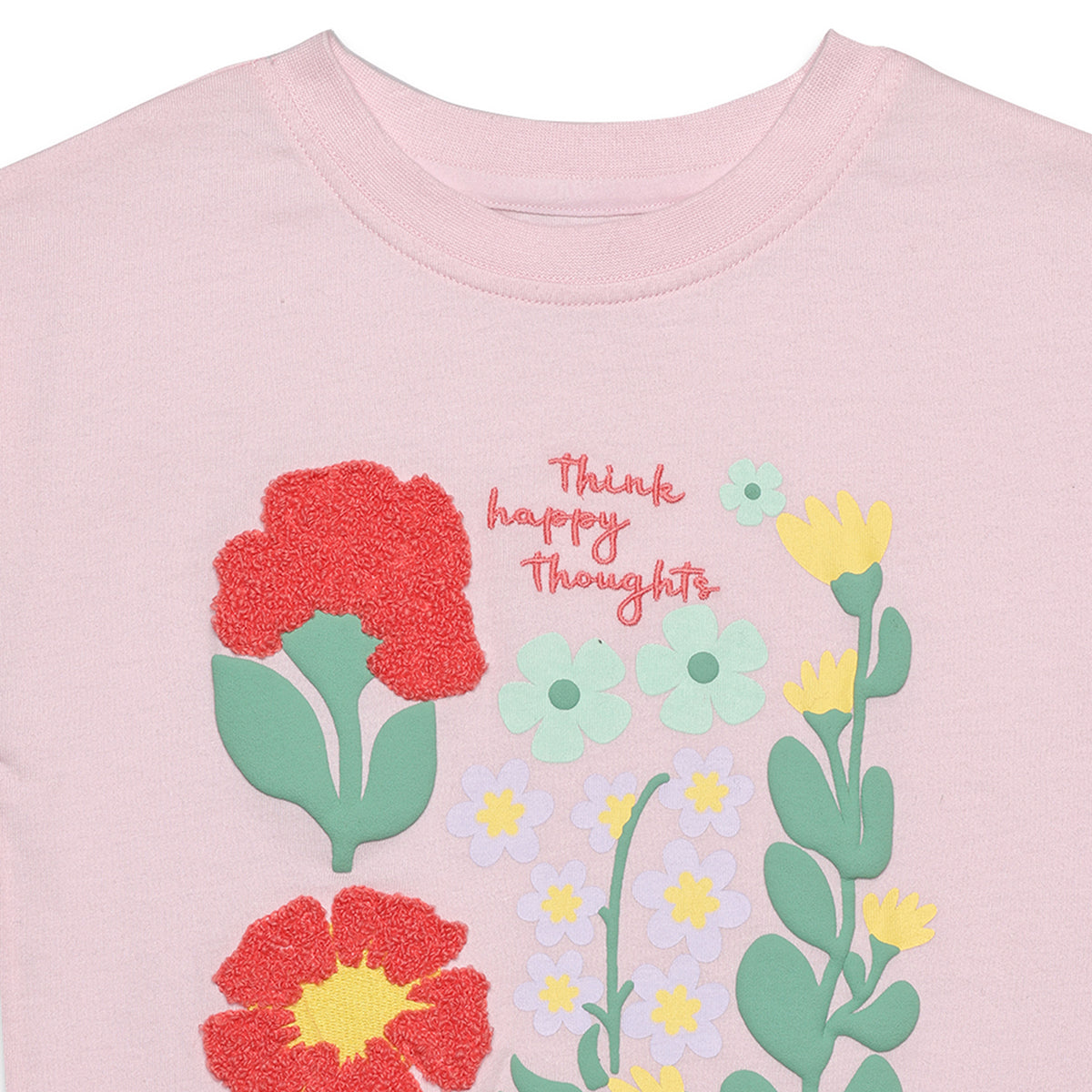 Baby Girls Floral Embroidered Top, Pink