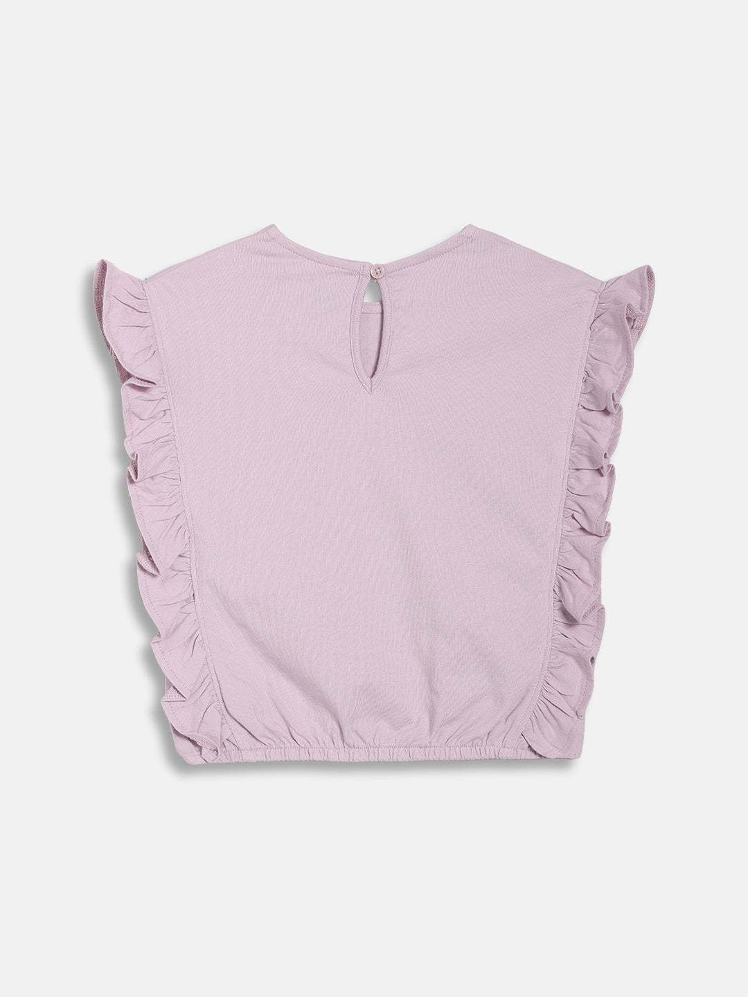 Kids Girls Typography Print Top, Light Pink