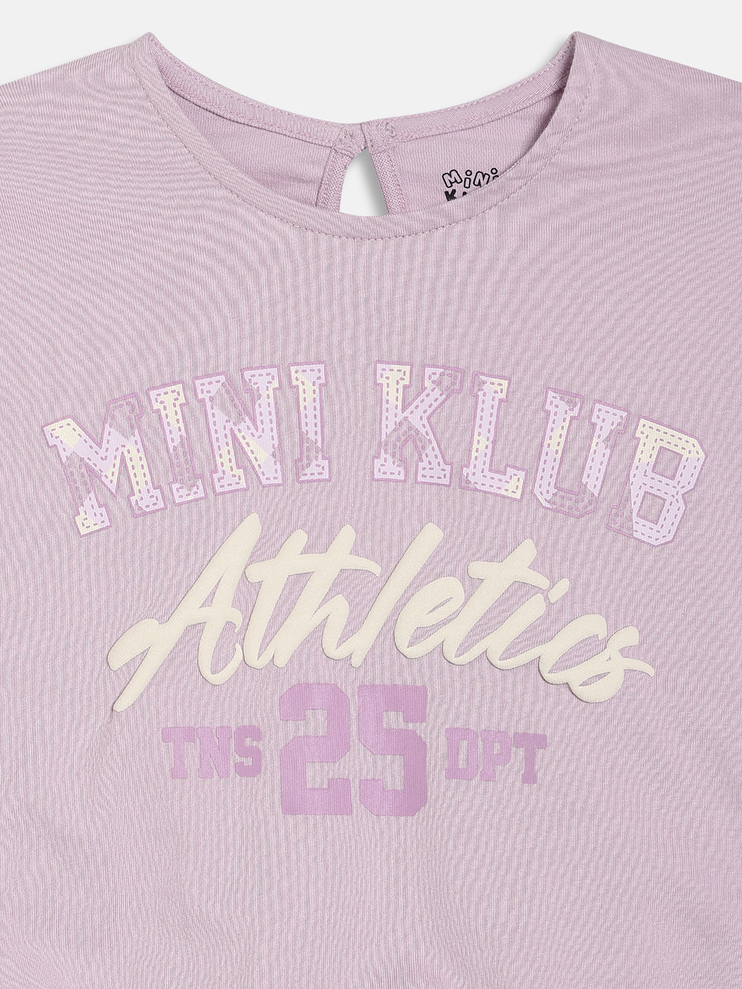 Kids Girls Typography Print Top, Light Pink