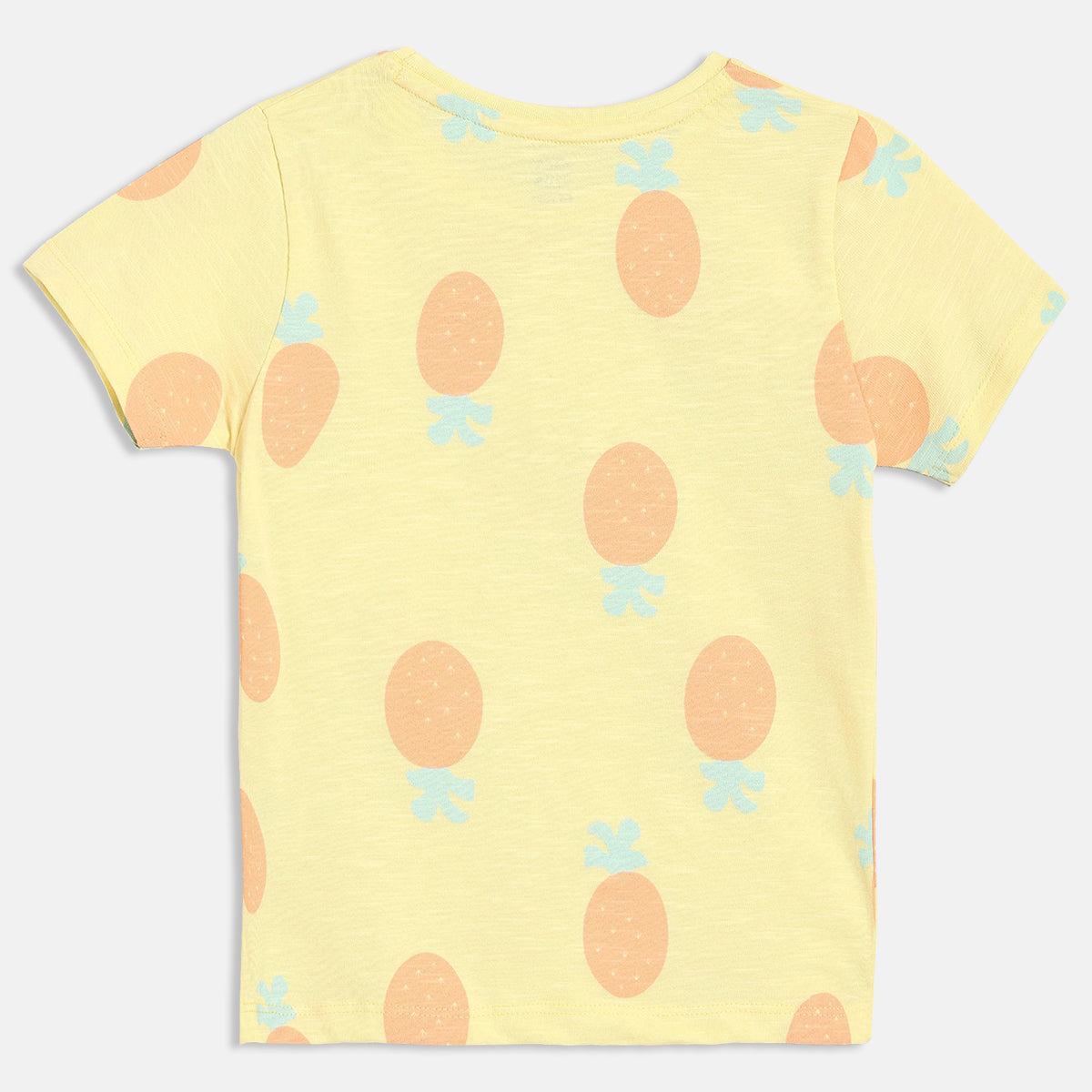 Kids Girls Pineapple Print Knit Top, Yellow