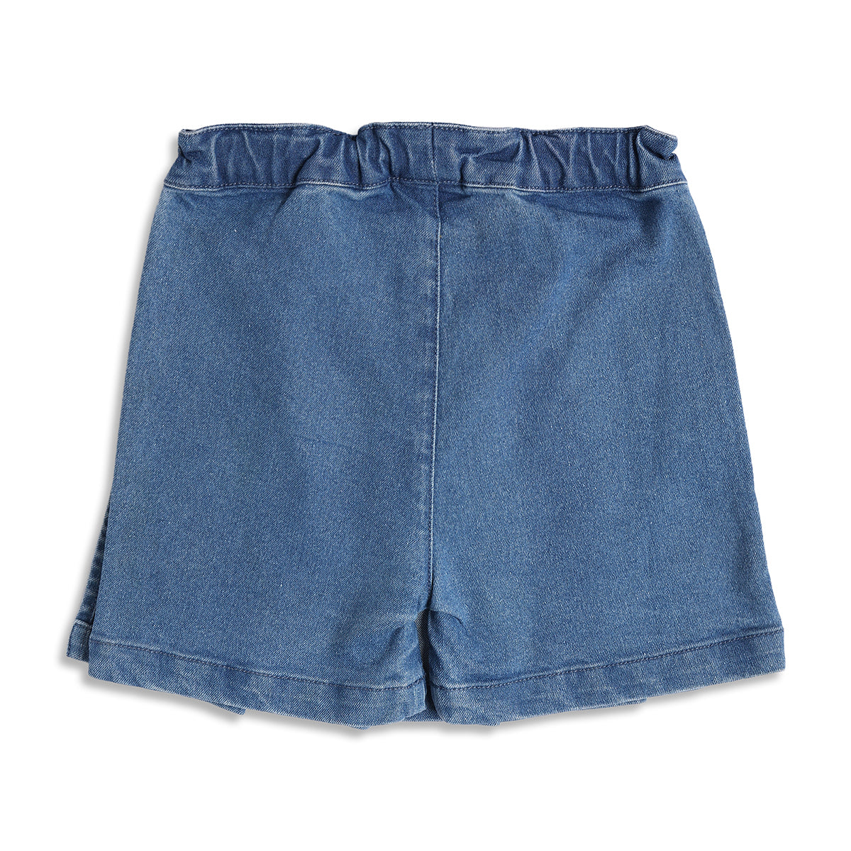 Baby Girls Pleated Denim Skirt, Blue