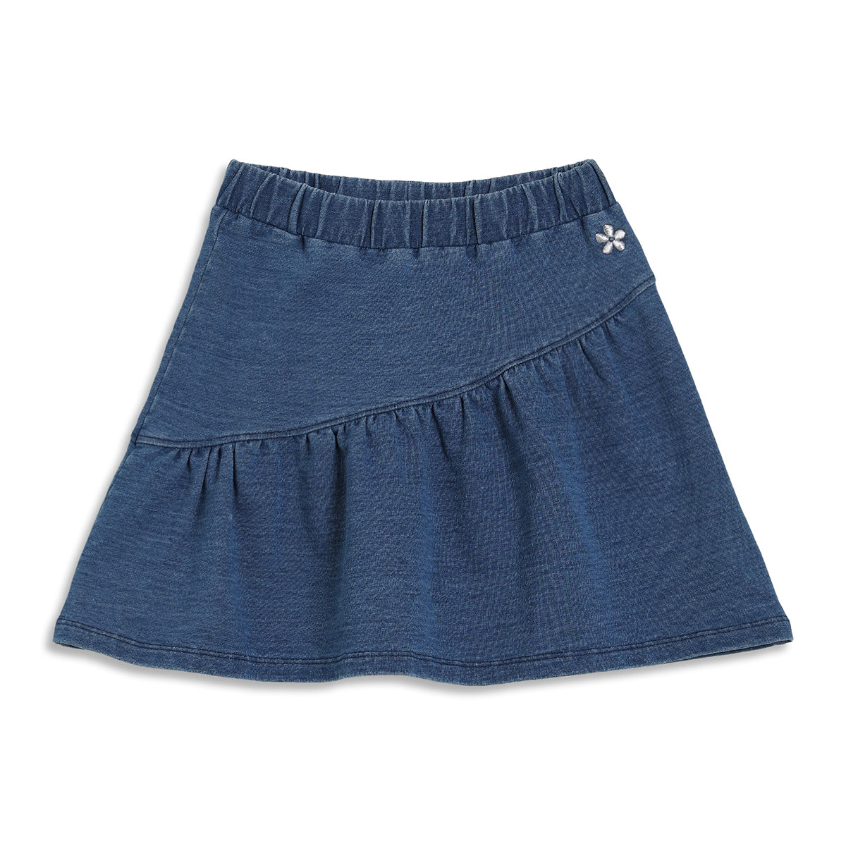 Girls Solid Skirt, Blue