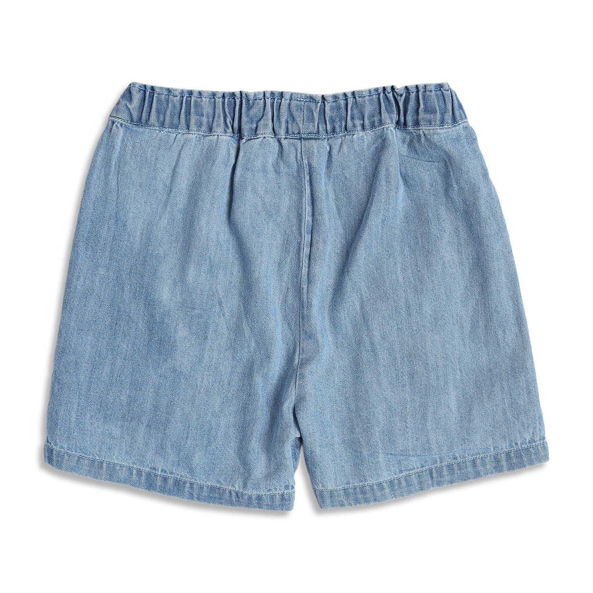 Baby Girls Denim Shorts With Bow Detail, Blue