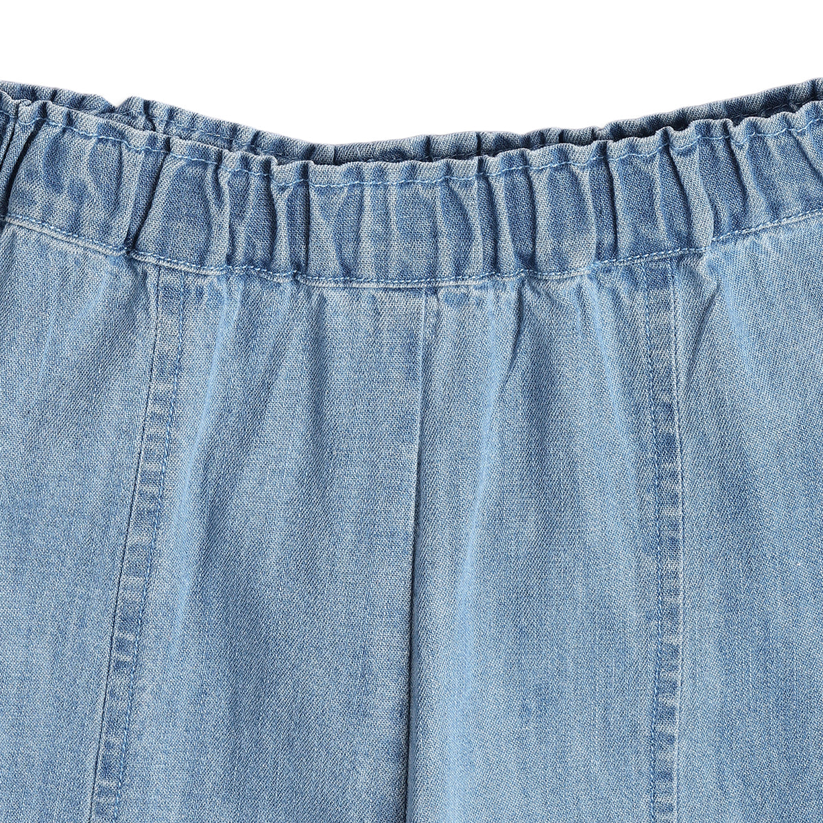 Baby Girls Denim Shorts With Bow Detail, Blue