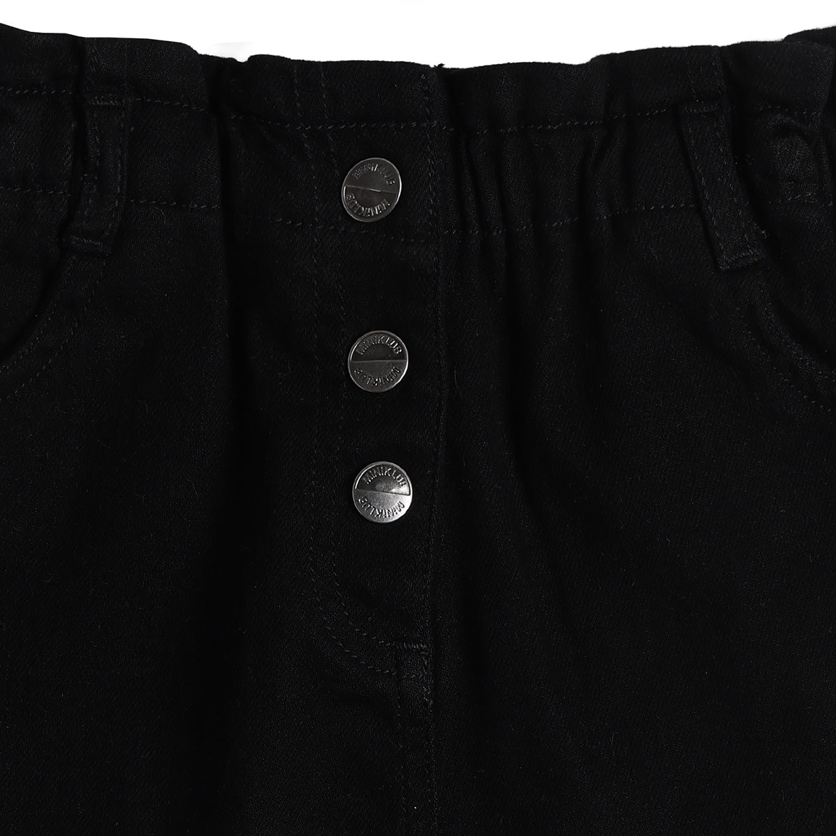 Baby Girls Black Denim Shorts Regular Fit Casual Kids Shorts