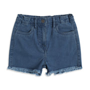 Baby Girls Blue Denim Shorts Regular Fit Casual Kids Shorts