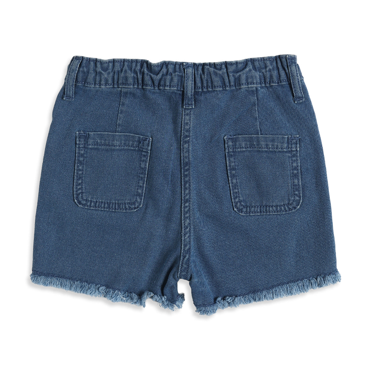 Baby Girls Blue Denim Shorts Regular Fit Casual Kids Shorts