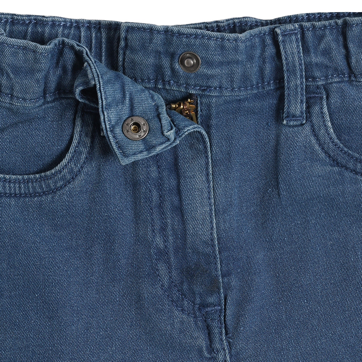 Baby Girls Blue Denim Shorts Regular Fit Casual Kids Shorts