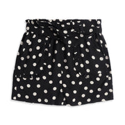 Baby Girls Black Polka Dot Shorts Regular Fit Casual Kids Shorts