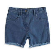 Baby Girls Blue Denim Shorts Regular Fit Casual Summer Shorts
