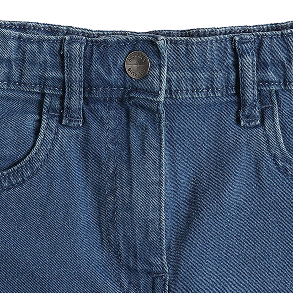 Baby Girls Blue Denim Shorts Regular Fit Casual Summer Shorts