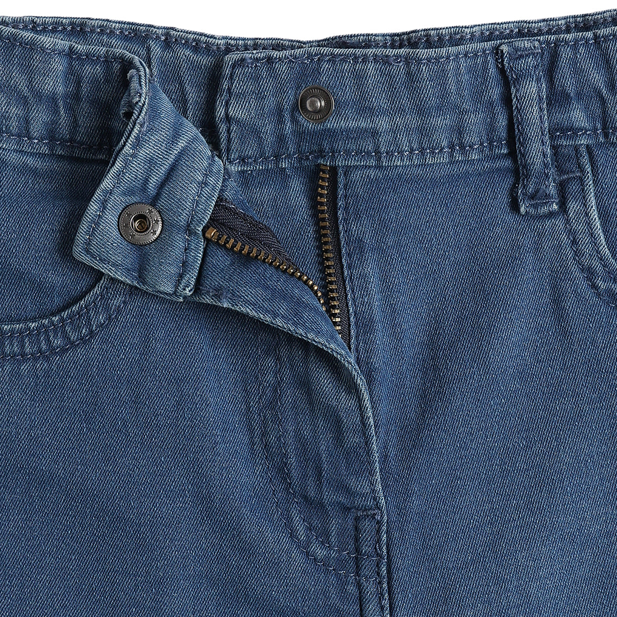 Baby Girls Blue Denim Shorts Regular Fit Casual Summer Shorts